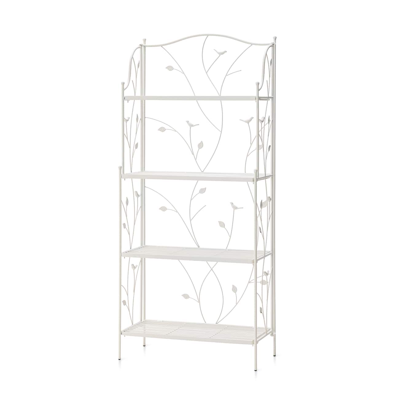 Glitzhome® 4ft. Metal 4-Tiered Rectangular Shelf Stand